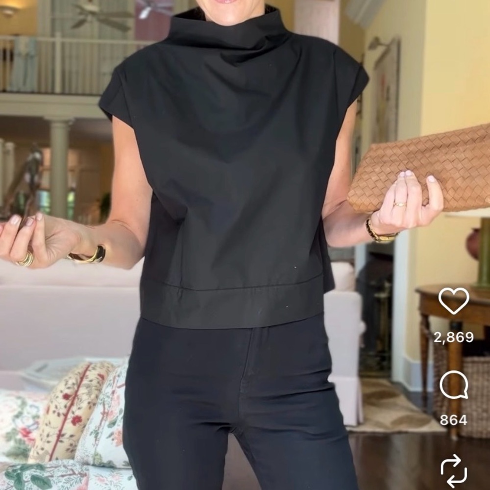 Julia Amory Tramell Top Poplin - Noir